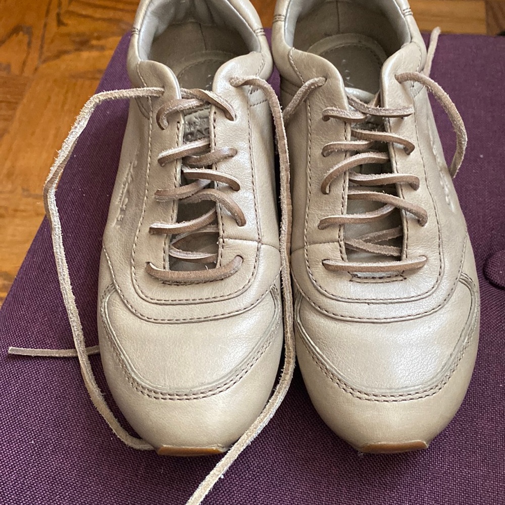 Beige coach sneakers